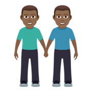 👬🏾 Emoji Hombres De La Mano: Tono De Piel Oscuro Medio en JoyPixels 6.5.
