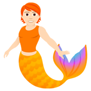 🧜🏻 Emoji Wassermensch: helle Hautfarbe JoyPixels 6.5.