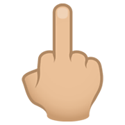🖕🏼 Emoji Dedo Corazón Hacia Arriba: Tono De Piel Claro Medio en JoyPixels 6.5.