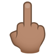 🖕🏽 Emoji Dedo Do Meio: Pele Morena na JoyPixels 6.5.