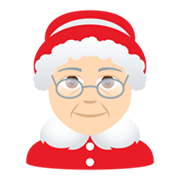 🤶🏻 Emoji Weihnachtsfrau: helle Hautfarbe JoyPixels 6.5.
