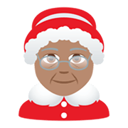 🤶🏽 Emoji Weihnachtsfrau: mittlere Hautfarbe JoyPixels 6.5.
