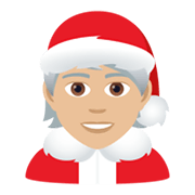 Emoji 🧑🏼‍🎄 Santa Claus: Carnagione Abbastanza Chiara su JoyPixels 6.5.