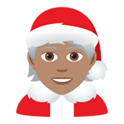 Emoji 🧑🏽‍🎄 Santa Claus: Carnagione Olivastra su JoyPixels 6.5.