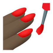 💅🏿 Emoji Pintarse Las Uñas: Tono De Piel Oscuro en JoyPixels 6.5.