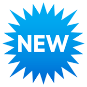 🆕 Emoji Wort „New“ in blauem Quadrat JoyPixels 6.5.
