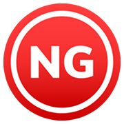 🆖 Emoji Großbuchstaben NG in blauem Quadrat JoyPixels 6.5.