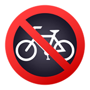 Emoji 🚳 Segnale Di Divieto Di Transito Delle Biciclette su JoyPixels 6.5.