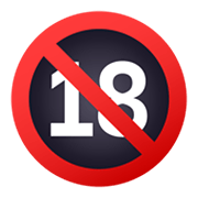 🔞 Emoji Minderjährige verboten JoyPixels 6.5.