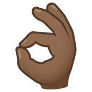 👌🏾 Emoji Señal De Aprobación Con La Mano: Tono De Piel Oscuro Medio en JoyPixels 6.5.