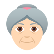 Emoji 👵🏻 Donna Anziana: Carnagione Chiara su JoyPixels 6.5.