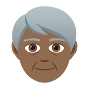 🧓🏾 Emoji Idoso: Pele Morena Escura na JoyPixels 6.5.