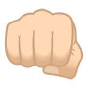 👊🏻 Emoji Puño Cerrado: Tono De Piel Claro en JoyPixels 6.5.