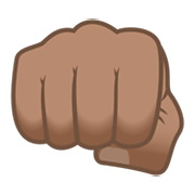 Emoji 👊🏽 Pugno Chiuso: Carnagione Olivastra su JoyPixels 6.5.