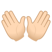👐🏻 Emoji Mãos Abertas: Pele Clara na JoyPixels 6.5.