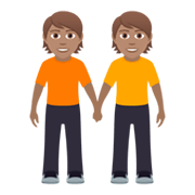 🧑🏽‍🤝‍🧑🏽 Emoji sich an den Händen haltende Personen: mittlere Hautfarbe JoyPixels 6.5.