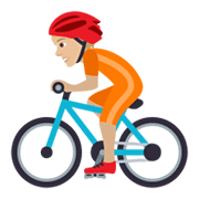 Émoji 🚴🏼 Cycliste : Peau Moyennement Claire sur JoyPixels 6.5.