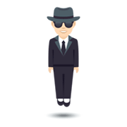 🕴🏻 Emoji schwebender Mann im Anzug: helle Hautfarbe JoyPixels 6.5.