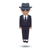 🕴🏽 Emoji Homem De Terno Levitando: Pele Morena na JoyPixels 6.5.