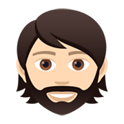 🧔🏻 Emoji Persona Con Barba: Tono De Piel Claro en JoyPixels 6.5.