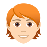 Émoji 🧑🏻‍🦰 Adulte : Peau Claire Et Cheveux Roux sur JoyPixels 6.5.
