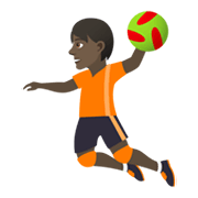🤾🏿 Emoji Handballspieler(in): dunkle Hautfarbe JoyPixels 6.5.
