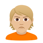 🙎🏼 Emoji schmollende Person: mittelhelle Hautfarbe JoyPixels 6.5.