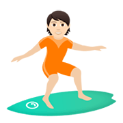 🏄🏻 Emoji Surfer(in): helle Hautfarbe JoyPixels 6.5.