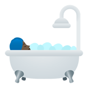 🛀🏿 Emoji Persona En La Bañera: Tono De Piel Oscuro en JoyPixels 6.5.