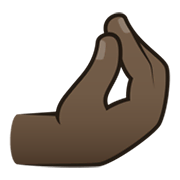🤌🏿 Emoji Dedos Pellizcados: Tono De Piel Oscuro en JoyPixels 6.5.