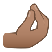 🤌🏽 Emoji zusammengedrückte Finger: mittlere Hautfarbe JoyPixels 6.5.