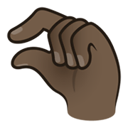 🤏🏿 Emoji Mão Beliscando: Pele Escura na JoyPixels 6.5.