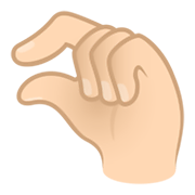 🤏🏻 Emoji Wenig-Geste: helle Hautfarbe JoyPixels 6.5.