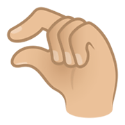 🤏🏼 Emoji Mano Pellizcando: Tono De Piel Claro Medio en JoyPixels 6.5.
