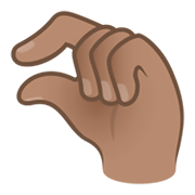 🤏🏽 Emoji Mão Beliscando: Pele Morena na JoyPixels 6.5.