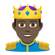 🤴🏿 Emoji Prinz: dunkle Hautfarbe JoyPixels 6.5.