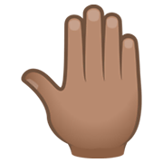 🤚🏽 Emoji Dorso Da Mão Levantado: Pele Morena na JoyPixels 6.5.