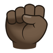 ✊🏿 Emoji Punho Levantado: Pele Escura na JoyPixels 6.5.