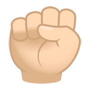 ✊🏻 Emoji Puño En Alto: Tono De Piel Claro en JoyPixels 6.5.