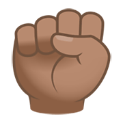 ✊🏽 Emoji erhobene Faust: mittlere Hautfarbe JoyPixels 6.5.