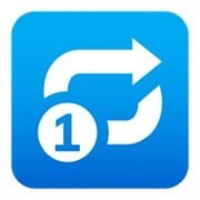 🔂 Emoji Botão De Repetir Uma única Faixa na JoyPixels 6.5.