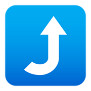 ⤴️ Emoji Seta Para A Direita Curvada Para Cima na JoyPixels 6.5.