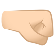 🤜🏻 Emoji Puño Hacia La Derecha: Tono De Piel Claro en JoyPixels 6.5.
