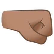 Emoji 🤜🏽 Pugno A Destra: Carnagione Olivastra su JoyPixels 6.5.