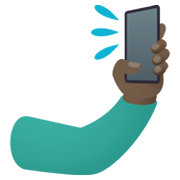 🤳🏿 Emoji Selfi: Tono De Piel Oscuro en JoyPixels 6.5.
