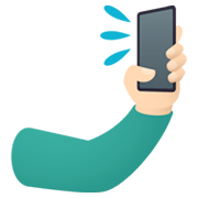 🤳🏻 Emoji Selfie: helle Hautfarbe JoyPixels 6.5.