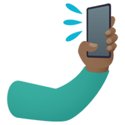 🤳🏾 Emoji Selfi: Tono De Piel Oscuro Medio en JoyPixels 6.5.