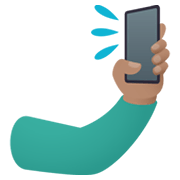 🤳🏽 Emoji Selfie: mittlere Hautfarbe JoyPixels 6.5.