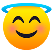 😇 Emoji Rosto Sorridente Com Auréola na JoyPixels 6.5.