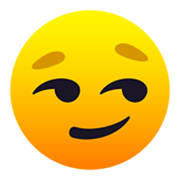 😏 Emoji Cara Sonriendo Con Superioridad en JoyPixels 6.5.